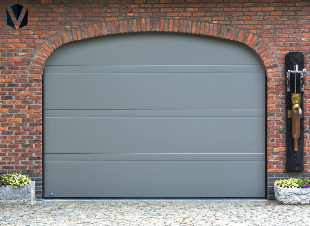 VABO garagepoort Premium-serie met S-paneel (bovenlijn) in antraciet